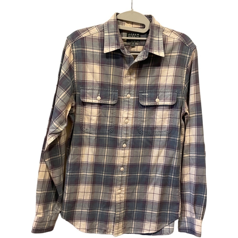 J.CREW WOMENS XS PLAID FLANNEL SHIRT  NWOT